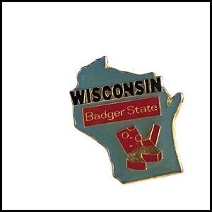 Wisconsin Badger State Souvenir Collectible Cheese Lapel‎ Pin